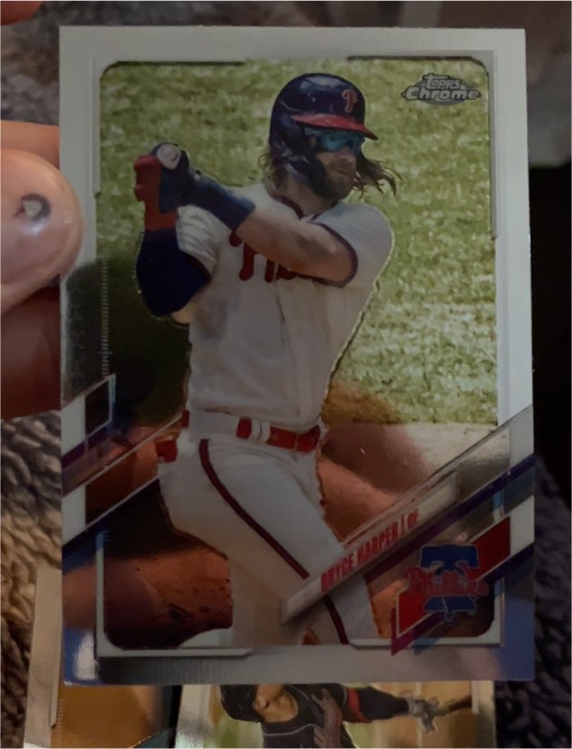 2021 Topps Chrome #134 Bryce Harper — front