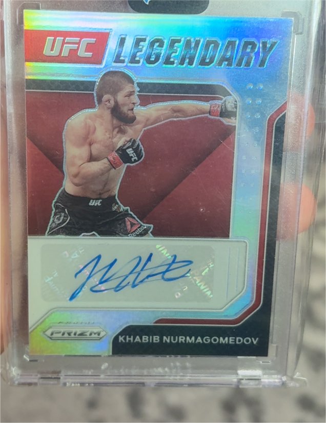 2022 Panini Prizm UFC #LS-KHB Khabib Nurmagomedov Legendary Signatures Silver — front