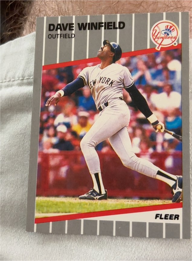 1989 Fleer #274 Dave Winfield New York Yankees — front