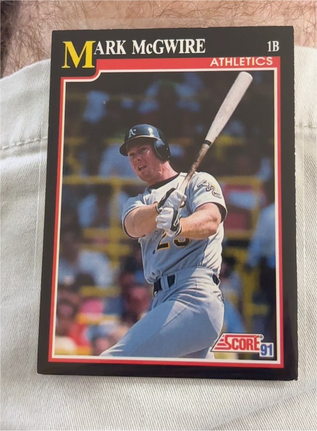 1991 Score #324 Mark McGwire — front