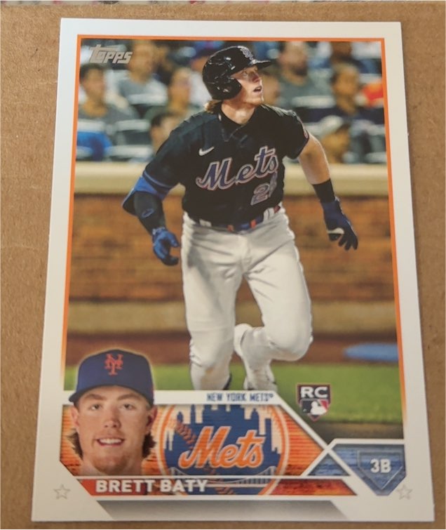 2023 Topps Series 1 #89 Brett Baty Rookie Card — front