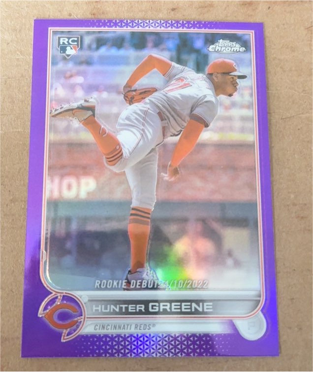 2022 Topps Chrome Update #USC93 Hunter Greene — front