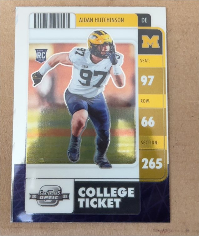 2022 Panini Chronicles Draft Picks Contenders Optic #18 Aidan Hutchinson — front