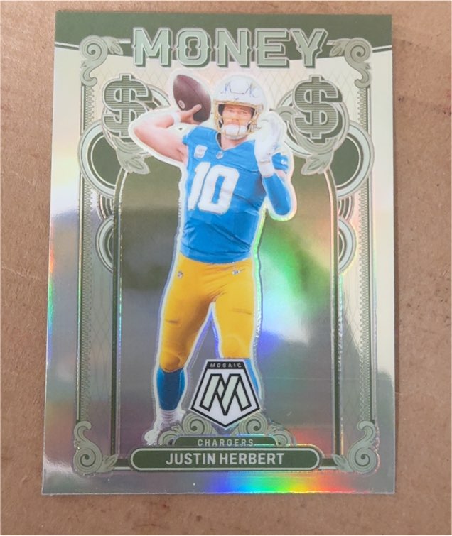 2024 Panini Mosaic #18 Justin Herbert Money — front
