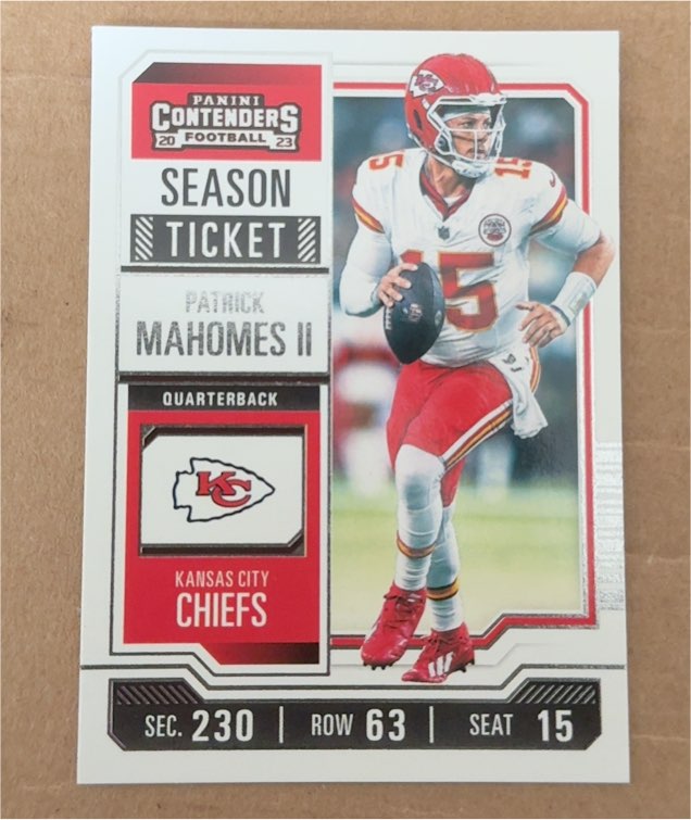 2023 Panini Contenders Season Ticket #51 Patrick Mahomes II — front