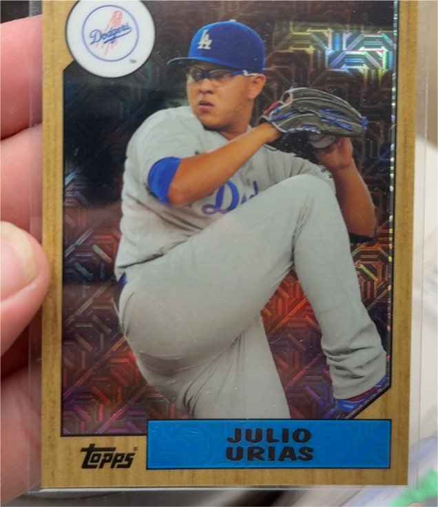 2017 Topps #87-JU Julio Urias Silver Pack — front