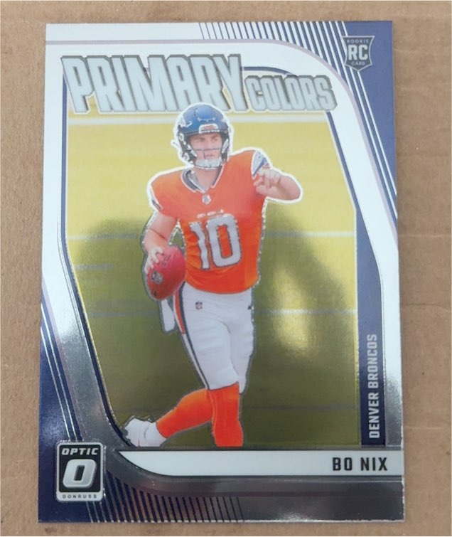 2024 Panini Donruss Optic #4 Bo Nix Primary Colors Rookie — front