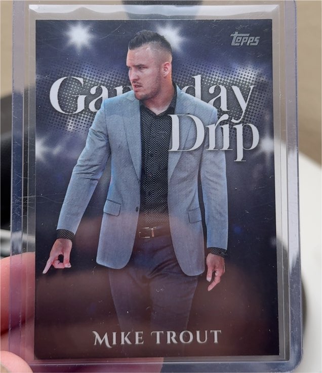 2025 Topps Celebration Gameday Drip #GD-4 Mike Trout — front