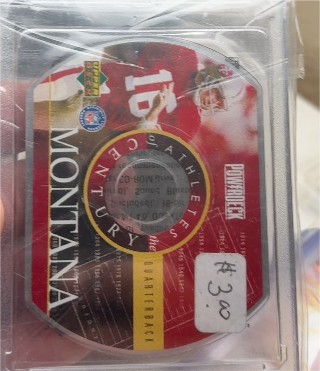 1999 Upper Deck PowerDeck Athletes of the Century #PD10 Joe Montana — front