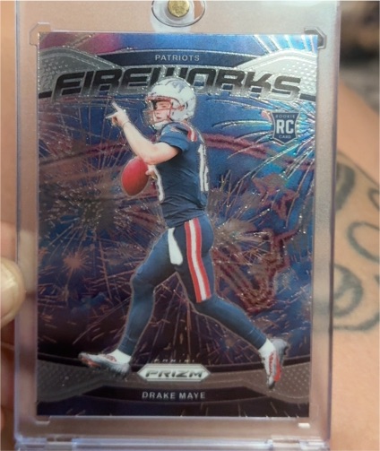 2024 Panini Prizm Fireworks #22 Drake Maye — front