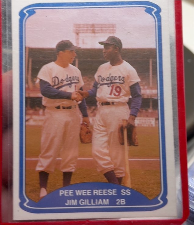 1987 TCMA Baseball's Greatest Teams #6 Pee Wee Reese Jim Gilliam — front