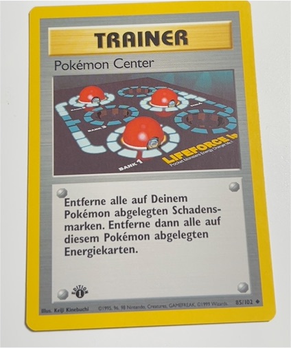 1999 Pokémon Base Set #85 Pokémon Center — front