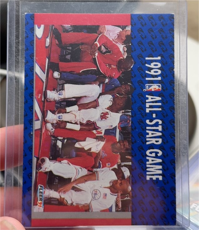 1991-92 Fleer #233 Michael Jordan, Charles Barkley, Patrick Ewing — front