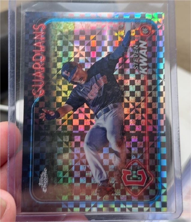 2024 Topps Chrome #30 Steven Kwan X-Fractor Guardians — front