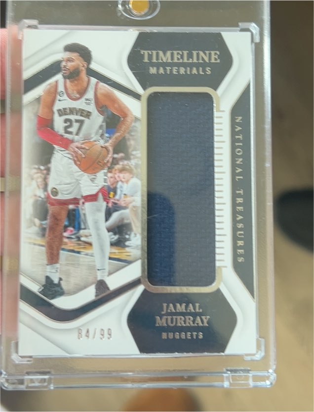 2022-23 Panini National Treasures Timeline Materials #TM-JMD Jamal Murray — front