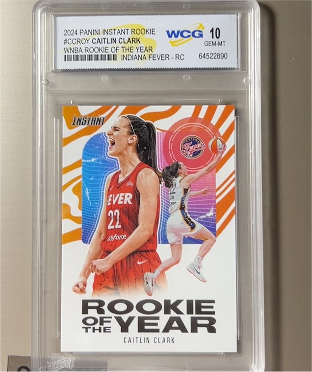 2024 Panini Instant #CCROY-A Caitlin Clark Rookie of the Year — front