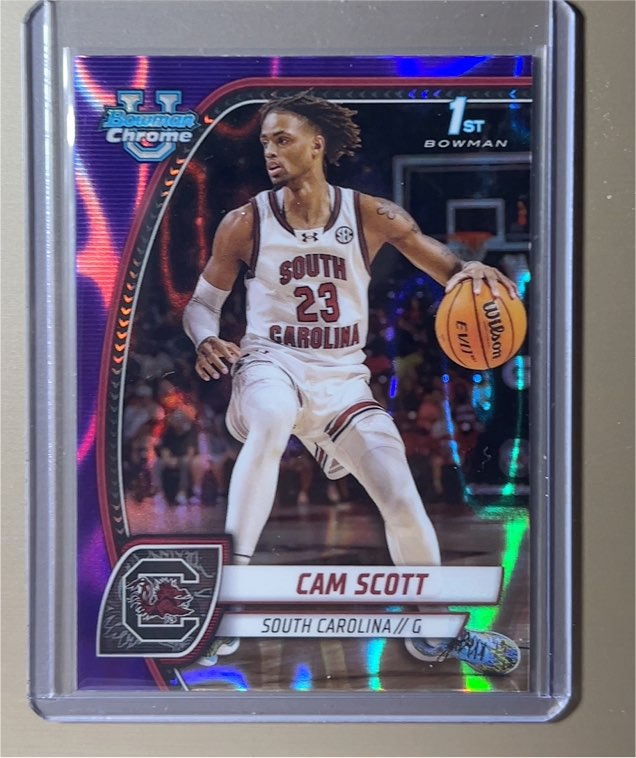 2024-25 Bowman University Chrome #13 Cam Scott — front