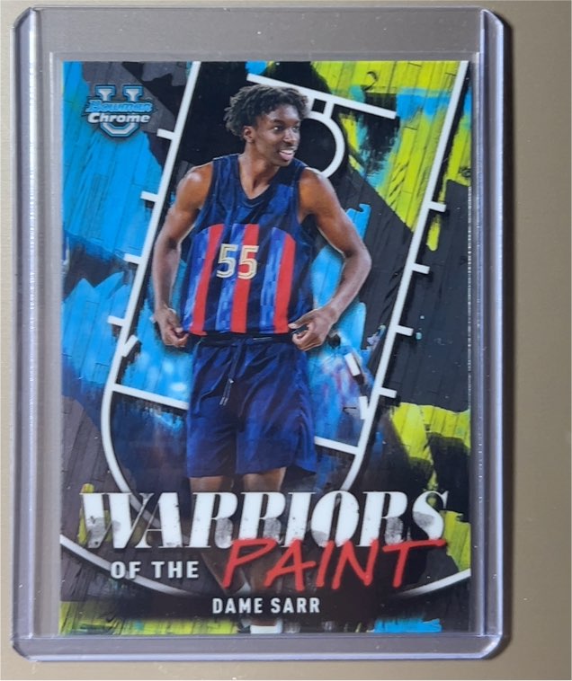 2024-25 Bowman University Chrome #WP-21 Dame Sarr Warriors of the Paint — front