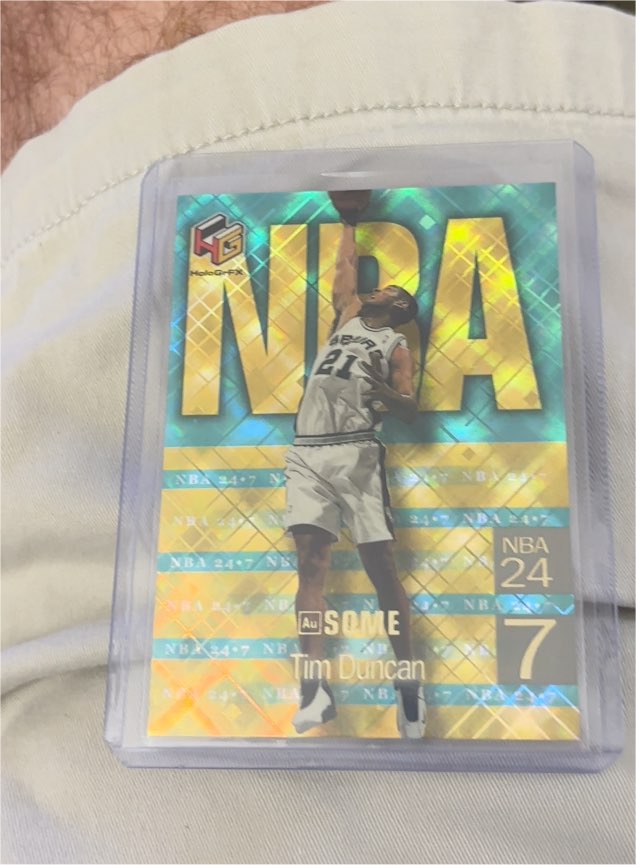 1999 Upper Deck HoloGrFX NBA 24-7 #N1 Tim Duncan — front