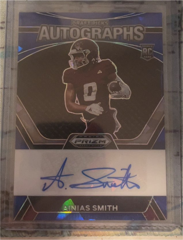 2024 Panini Prizm Draft Picks Autographs #DPA-ASH Ainias Smith — front