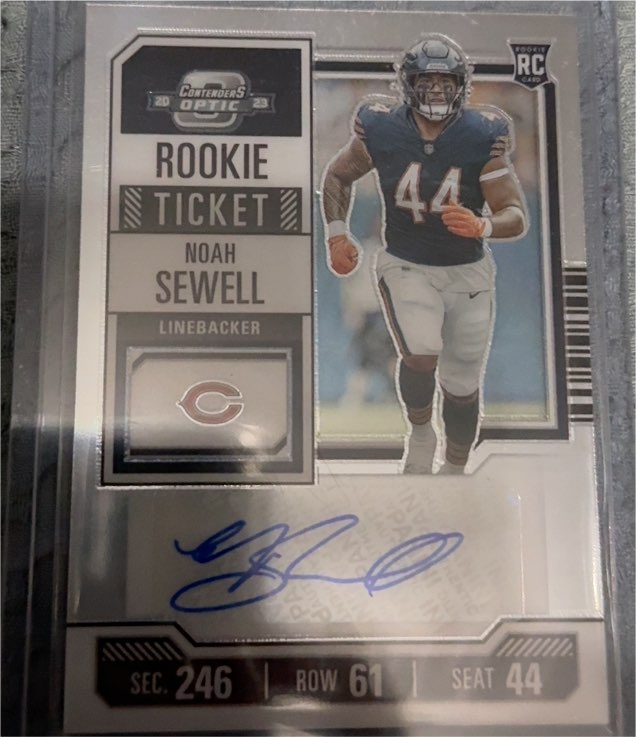 2023 Panini Contenders Optic #162 Noah Sewell Rookie Ticket — front