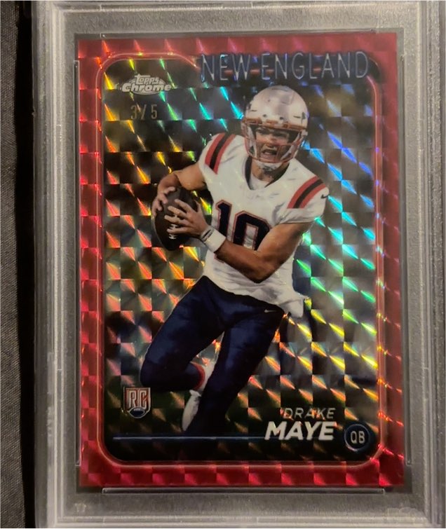 2024 Topps Chrome #203 Drake Maye — front