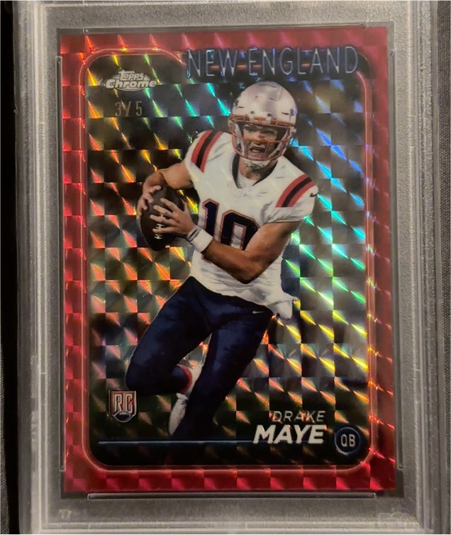 2024 Topps Chrome #203 Drake Maye — front