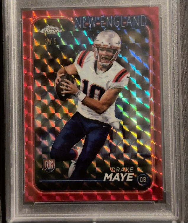 2024 Topps Chrome #203 Drake Maye — front