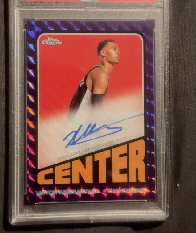 2023-24 Topps Chrome 1972 Auto #TA-VW Victor Wembanyama — front