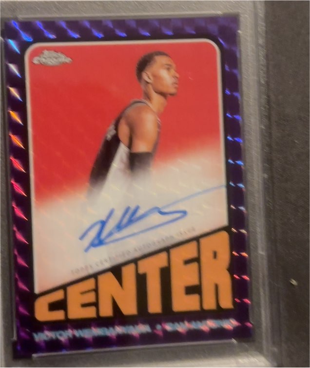2023-24 Topps Chrome 1972 Topps Autographs #TA-VW Victor Wembanyama — front