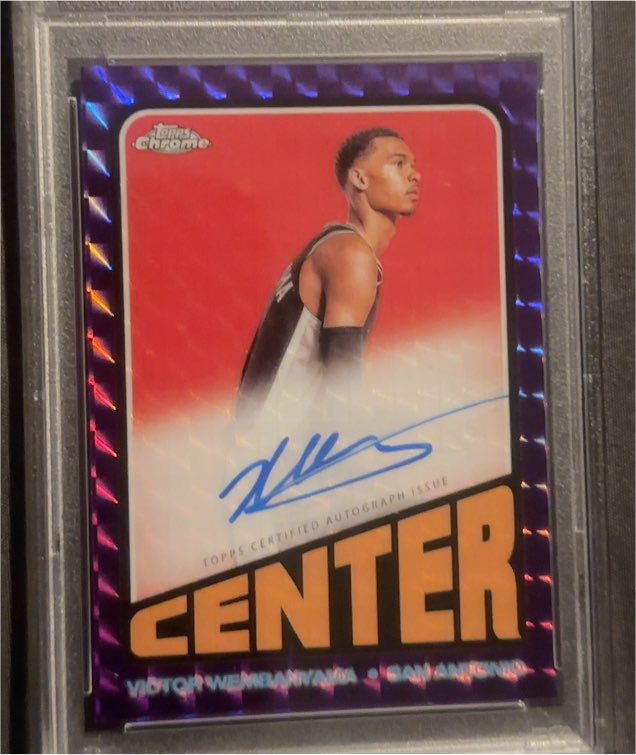 2023-24 Topps Chrome 1972 Autographs #TA-VW Victor Wembanyama — front