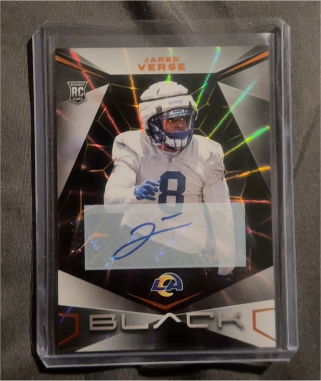 2024 Panini Black Rookies Sapphire Autographs #141 Jared Verse — front