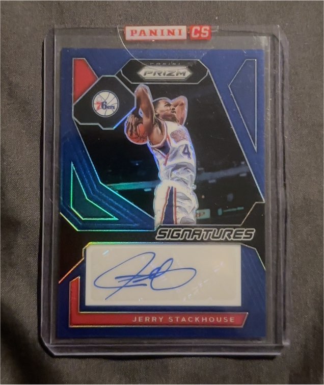2023-24 Panini Prizm Signatures #SIG-JRY Jerry Stackhouse — front