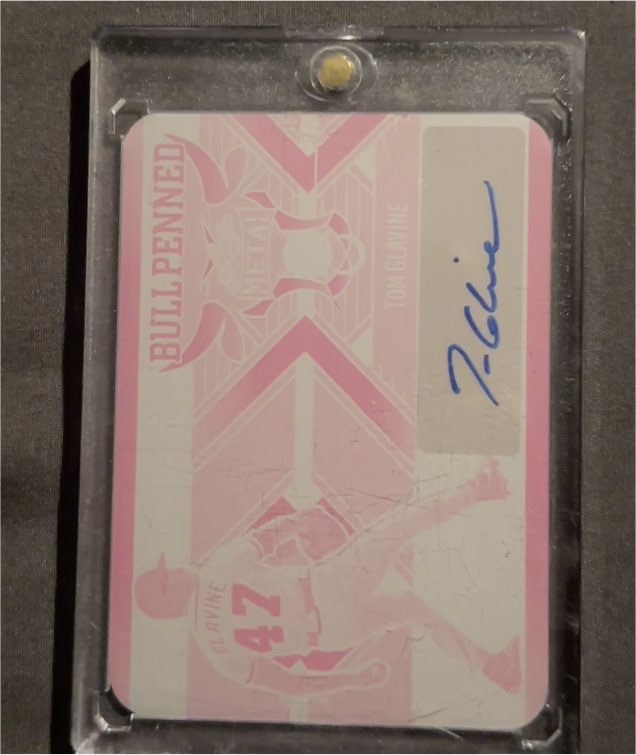 1993 Topps Bullpen Signed #47 Tom Glavine — front