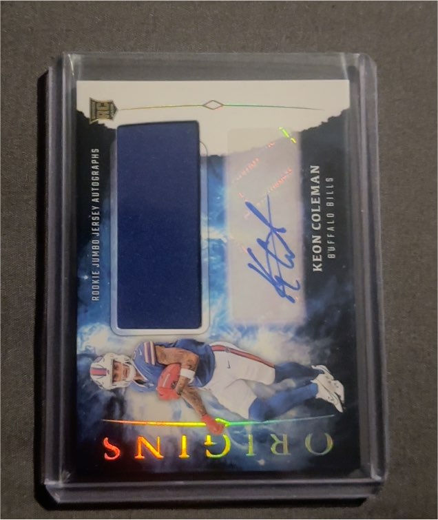 2024 Panini Origins #RJA-KCO Keon Coleman Rookie Jumbo Jersey Autographs — front