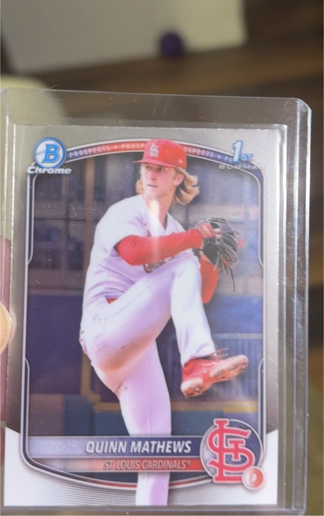 2025 Bowman Chrome Prospects #BCP-25 Quinn Mathews — front