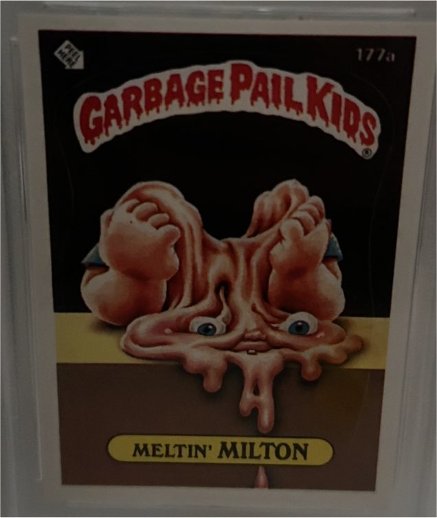 1986 Topps Garbage Pail Kids Series 5 #177a Meltin' Milton — front