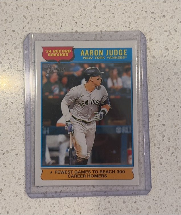 2025 Topps Heritage #3 Aaron Judge '24 Record Breaker — front