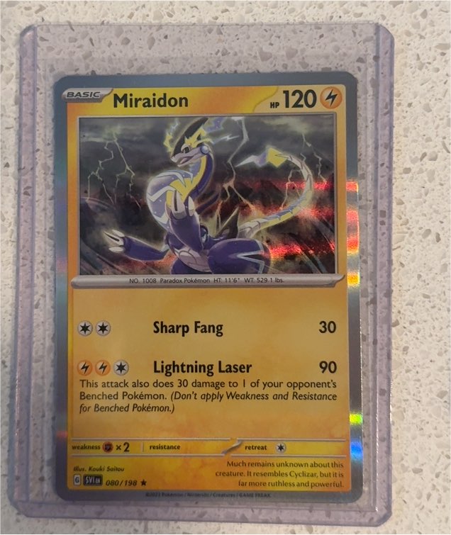 2023 Pokémon TCG Scarlet & Violet Base Set #080 Miraidon — front
