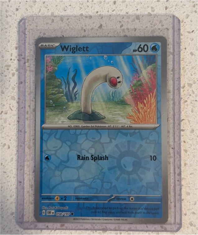 2023 Pokémon Obsidian Flames #058 Wiglett — front