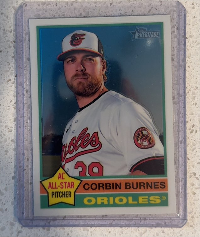 2025 Topps Heritage #140 Corbin Burnes Baltimore Orioles — front
