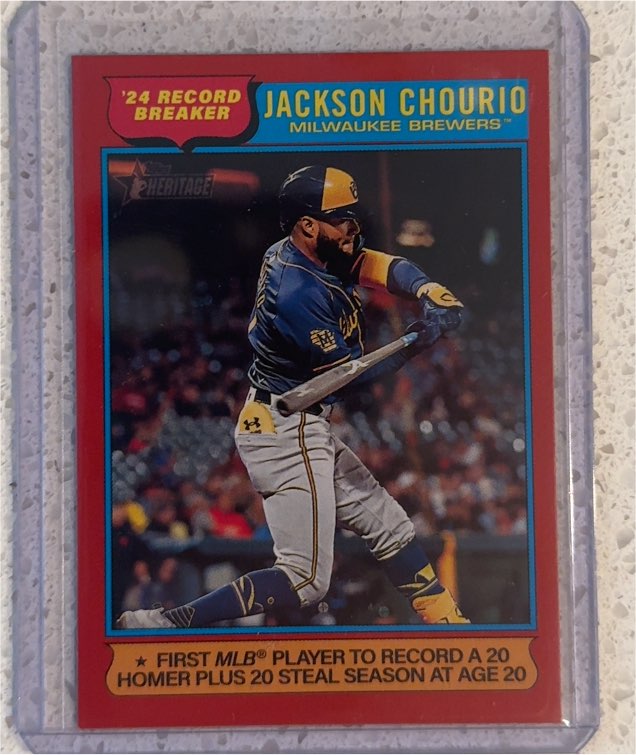 2025 Topps Heritage #5 Jackson Chourio — front