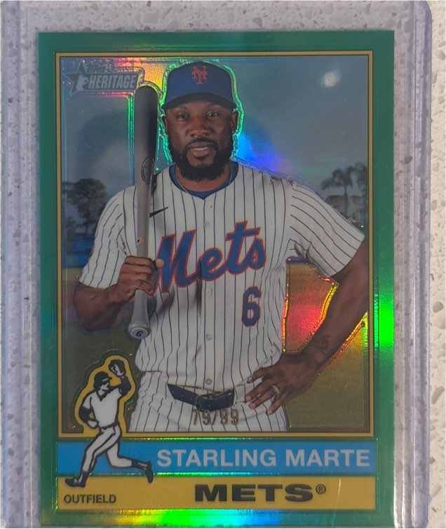 2025 Topps Heritage #417 Starling Marte — front