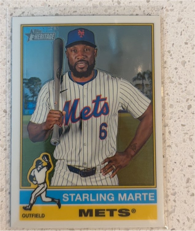 2025 Topps Heritage #417 Starling Marte — front
