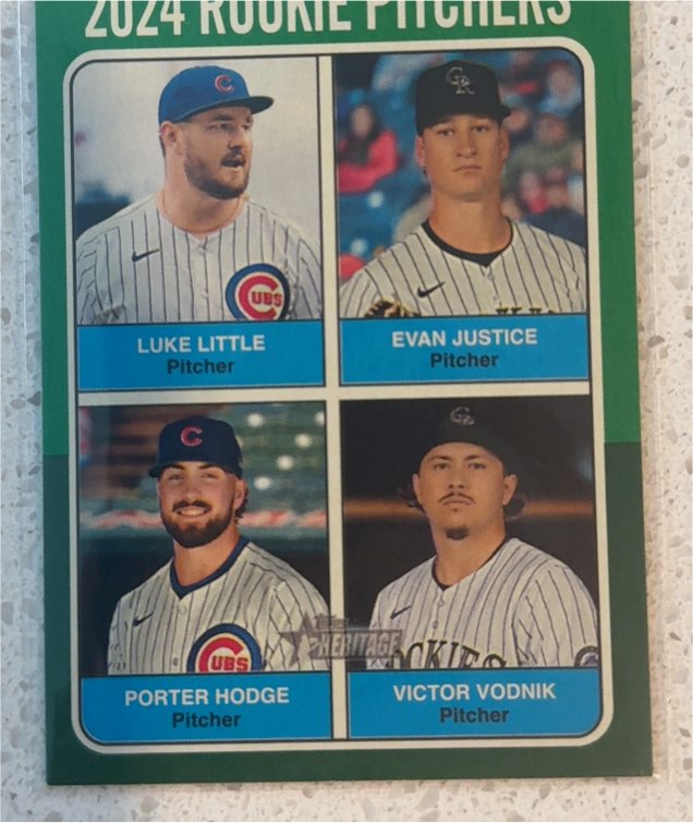 2024 Topps Heritage High Number #620 Rookie Pitchers — front