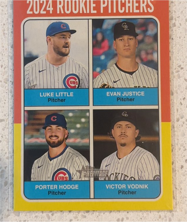 2024 Topps Heritage High Number #620 2024 Rookie Pitchers — front