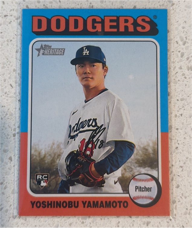 2024 Topps Heritage High Number #553 Yoshinobu Yamamoto — front