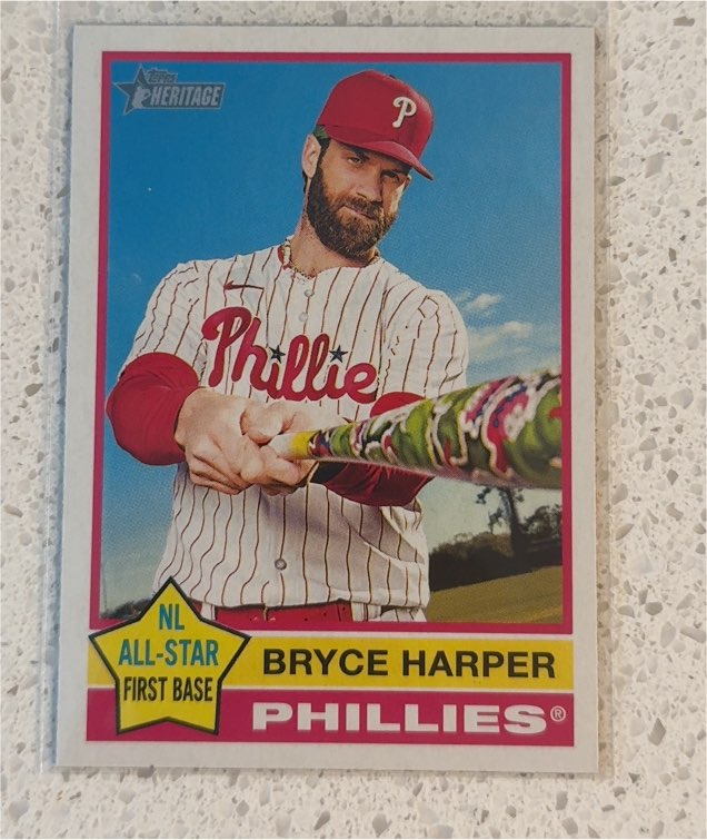 2025 Topps Heritage #150 Bryce Harper — front