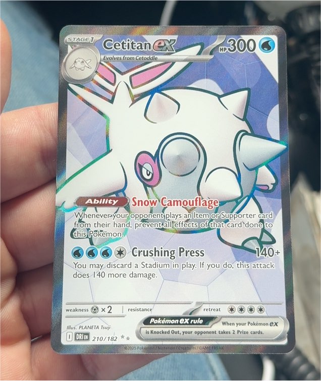 2025 Pokémon Scarlet & Violet Destined Rivals #210/182 Cetitan ex — front