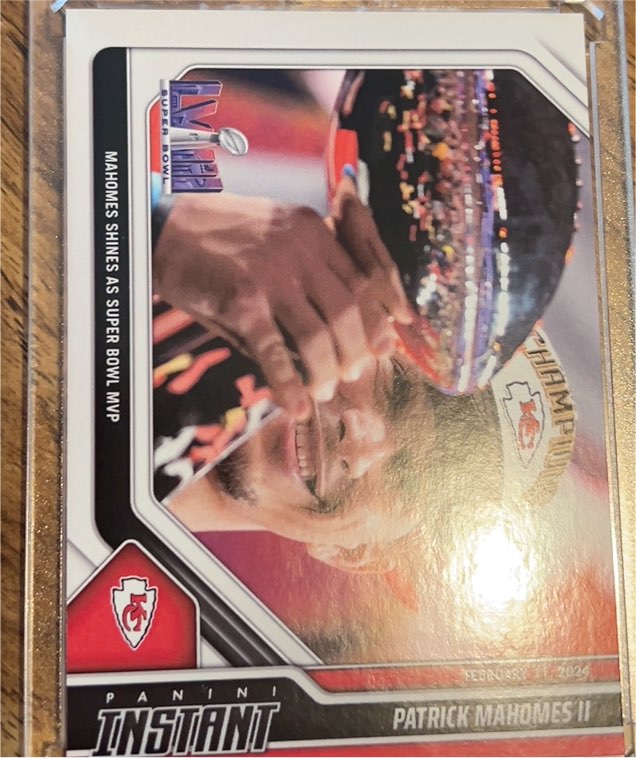 2023 Panini Instant NFL #213 Patrick Mahomes II Super Bowl MVP — front